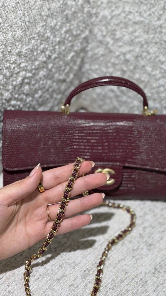 COCO Clutch with chain Lizard Embos - 7