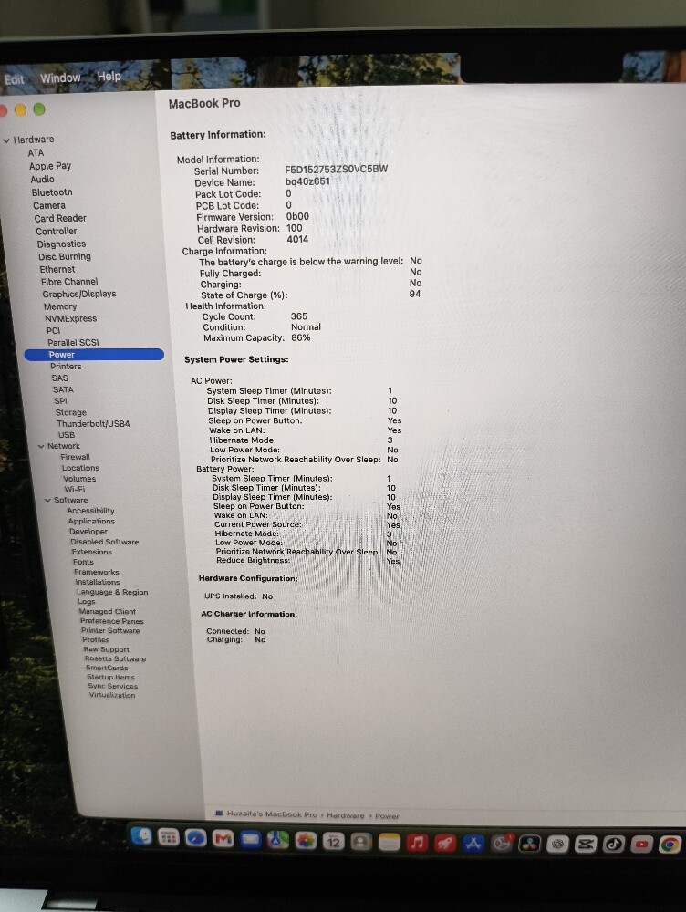 Macbook pro M1 16 Inch 16GB Ram - 6