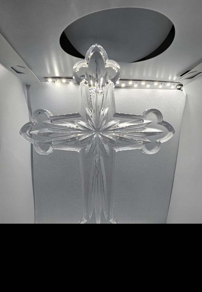 Clear Glass Decorative Cross - 1
