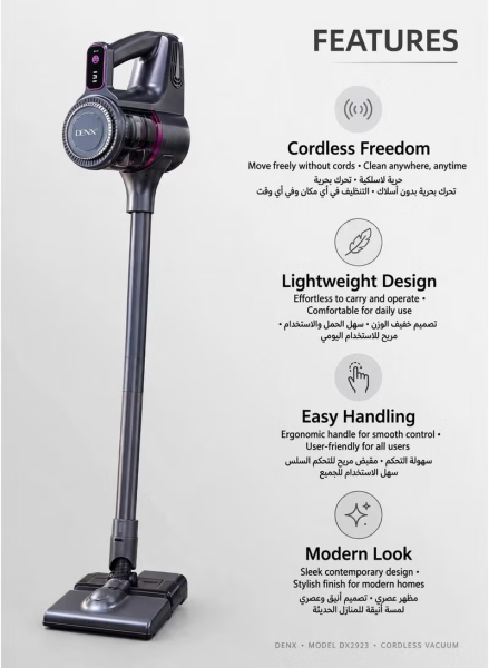DENX Cordless Stick Vacuum Cleaner - 2