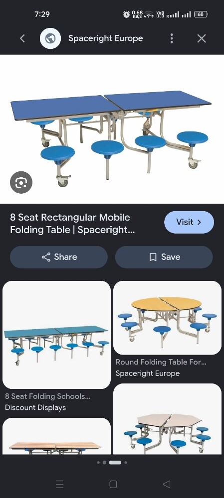 Mobile Foldable table with chairs - 2