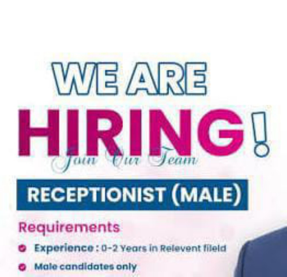 Receptionist need Male Sri Lanka - 1