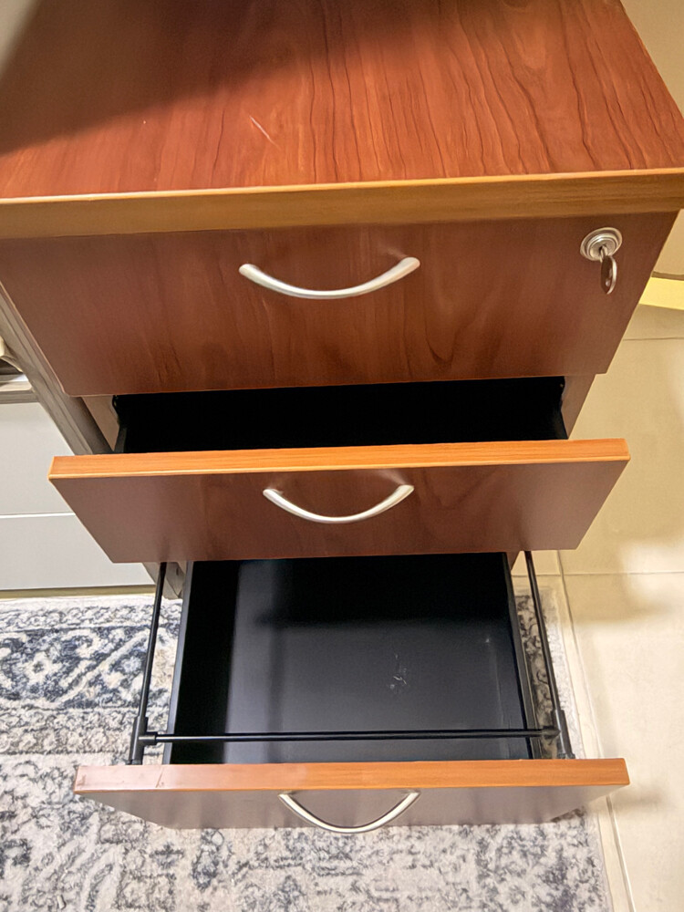 Wooden 3-Drawer Office Mobile Pedes - 2