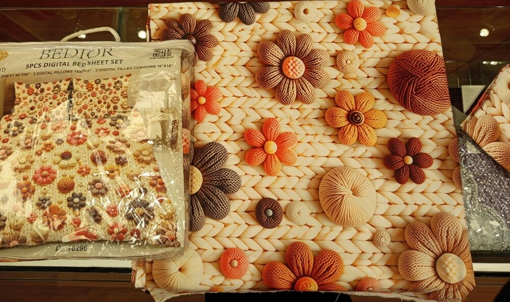 3D pakistani fabric bedsheets new - 4