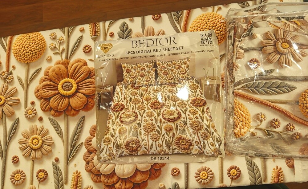 3D pakistani fabric bedsheets new - 9