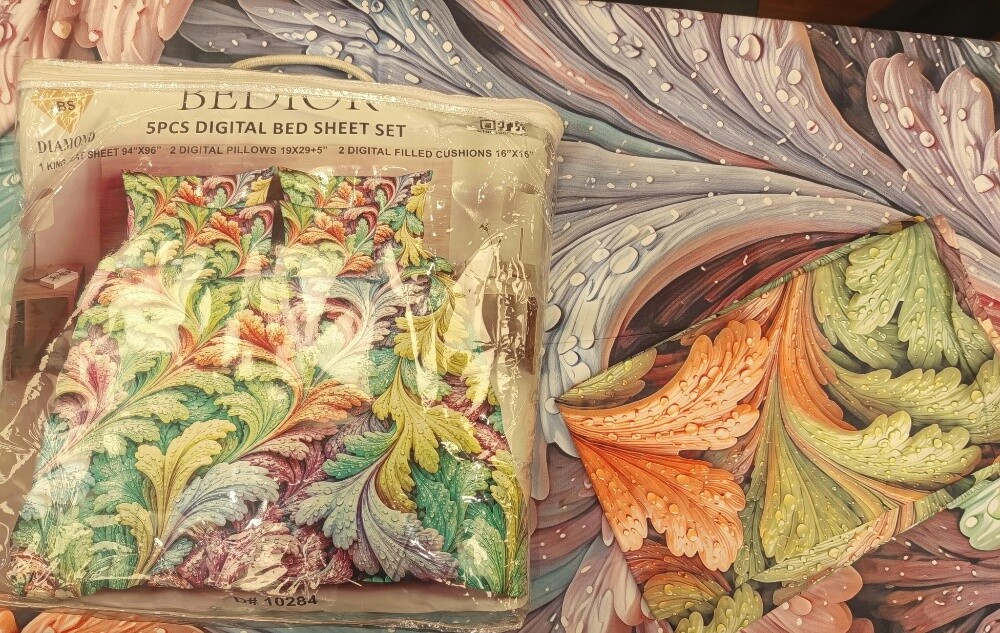 3D pakistani fabric bedsheets new - 3