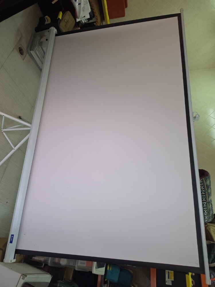 Used White Projector Screen - 1