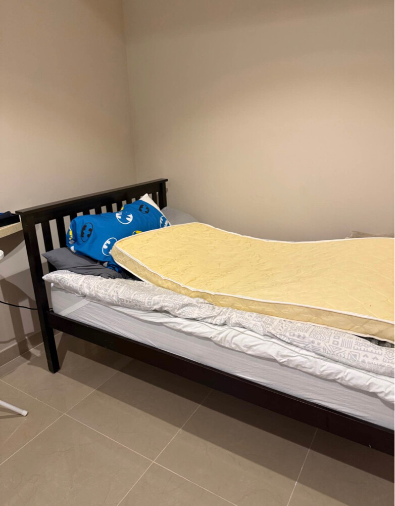 bed with 3 new mattress - 1