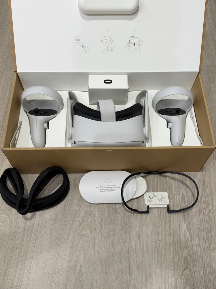 vr meta quest 2 256gb + stand - 2