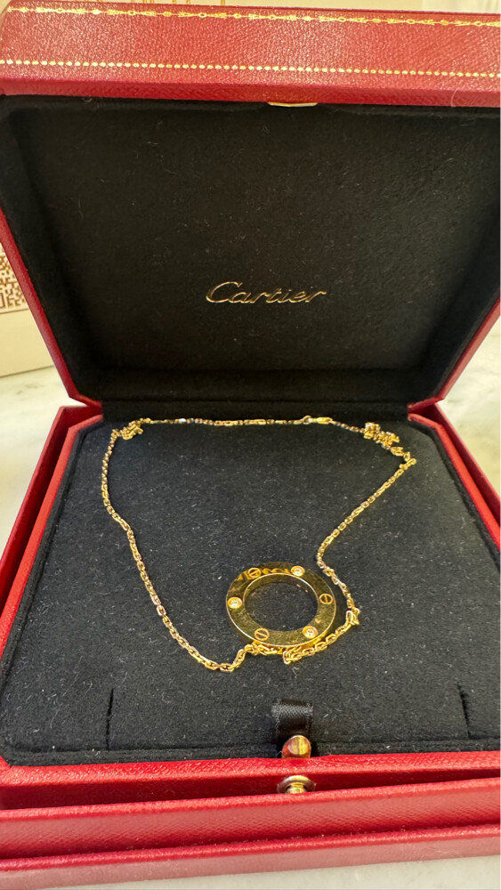Cartier  necklace gold and diamond  - 3
