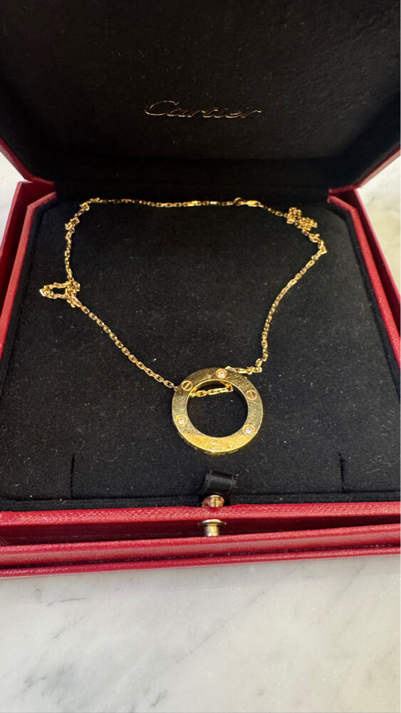 Cartier  necklace gold and diamond  - 2