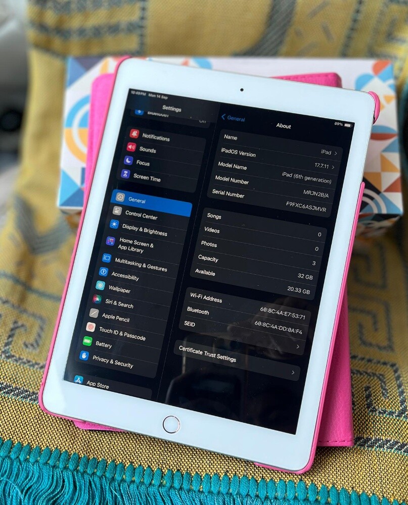 iPad -6th Gen/32b/WiF - 2
