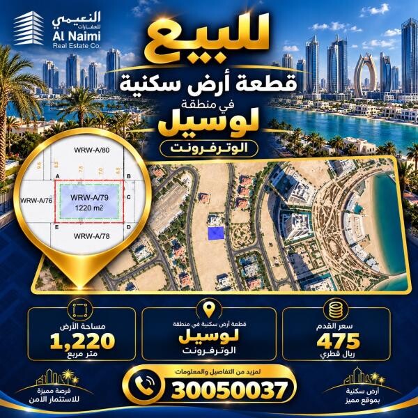 أرض مميزة للبيع بالوترفرونت 1220م - 3