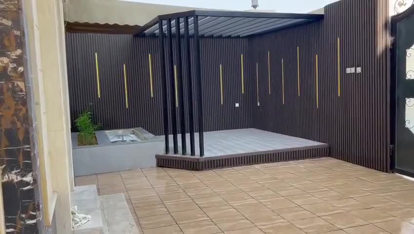 تنسيق جلسه مع بديل الخشب ونافورة - 1