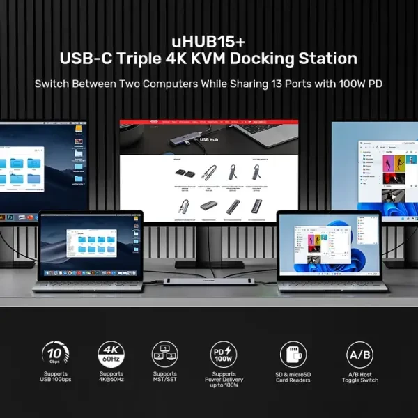 USB-C Triple 4K KVM Docking - 4