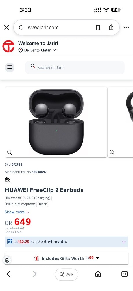 New Bluetooth headset Huawei - 2