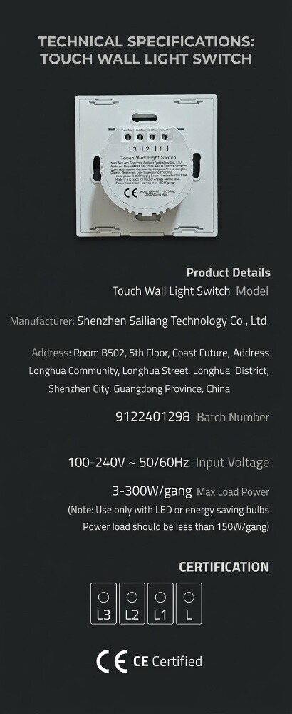 touch switch 3Gang - 3