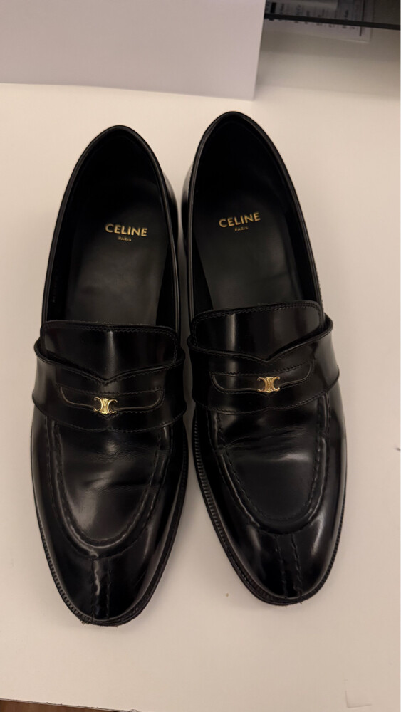 CELINE Triomphe Black Leather Loafe - 5