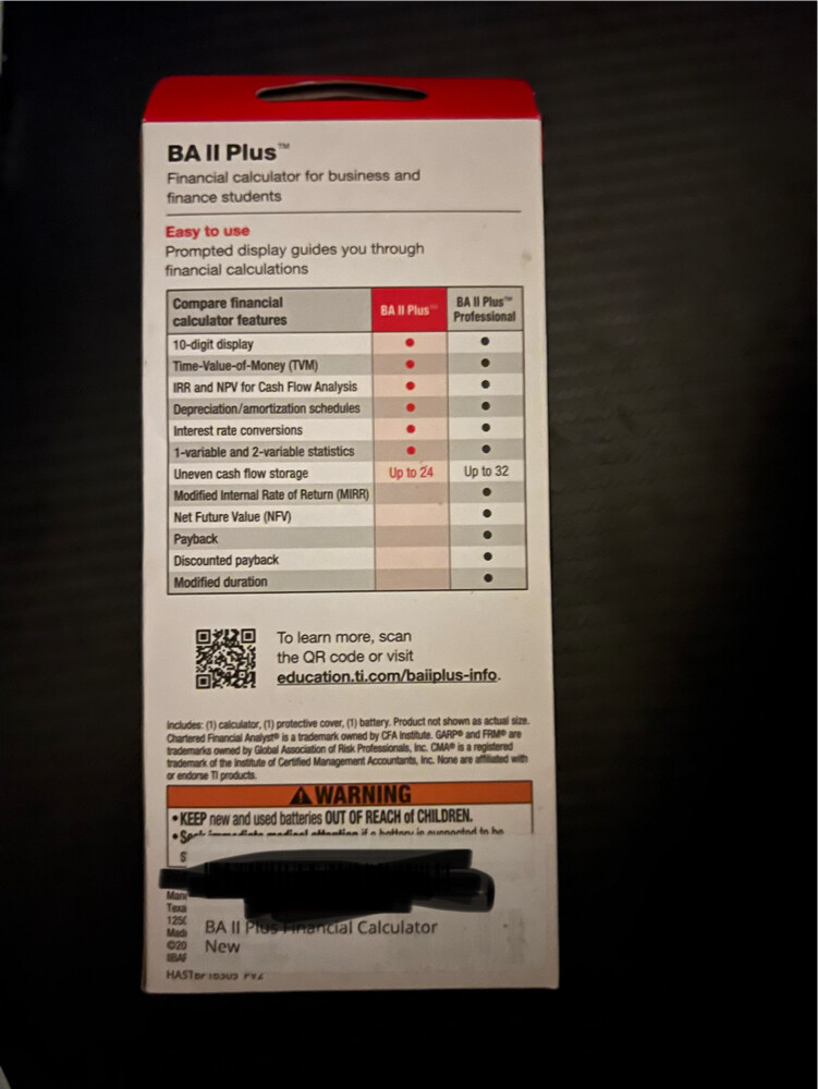 BA II Plus financial calculator - 2