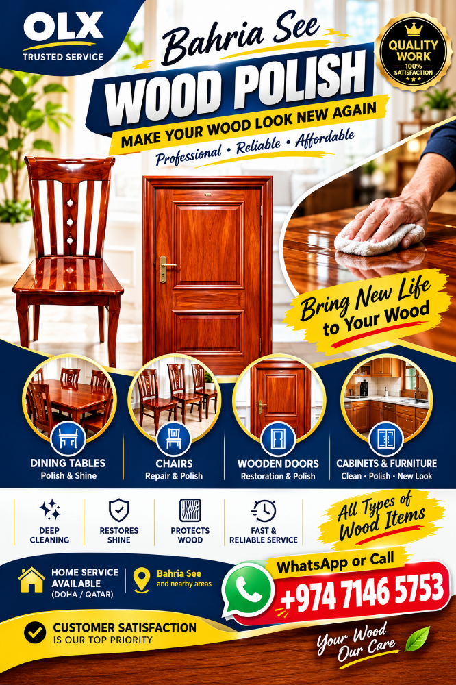 Professional Wood Polishing in Doha - 3