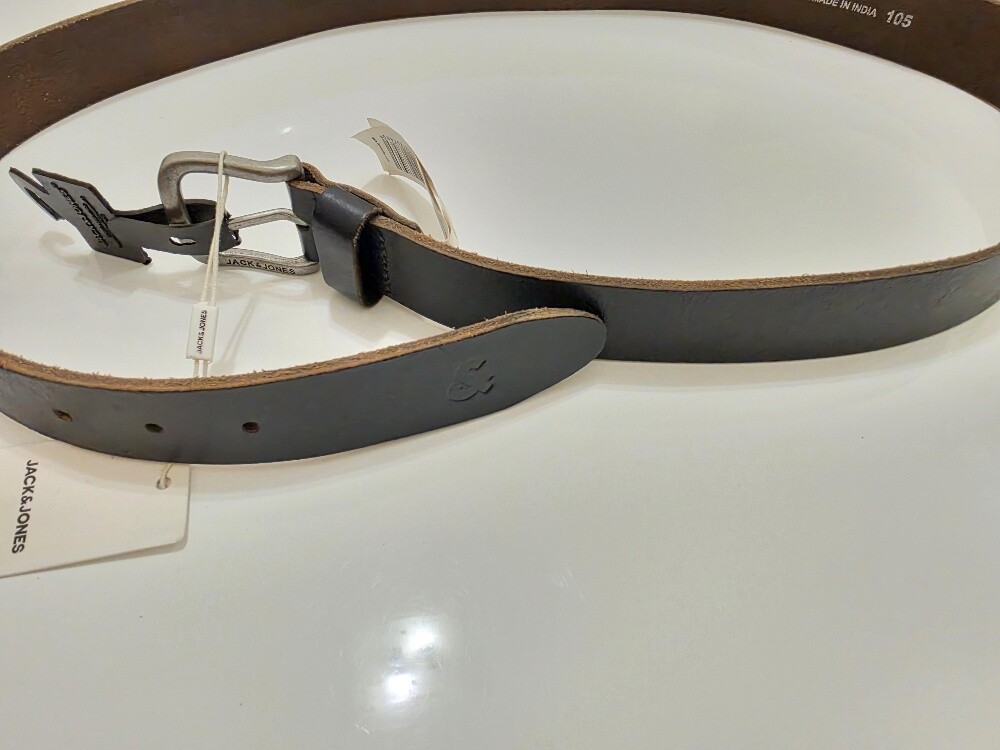 original leather Men belt blue colo - 3