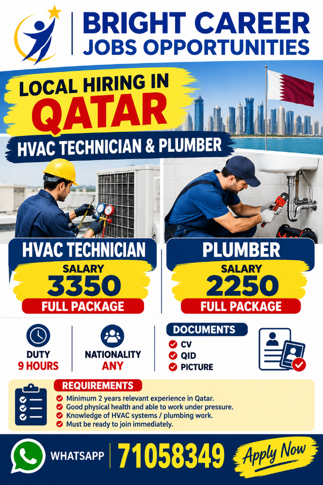 URGENT LOCAL HIRING IN QATAR - 1