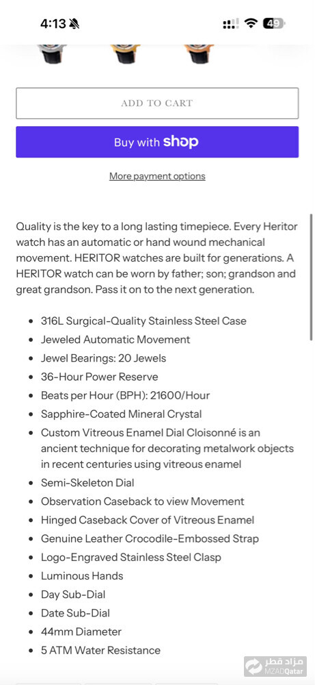 Heritor men’s automatic watch - 8