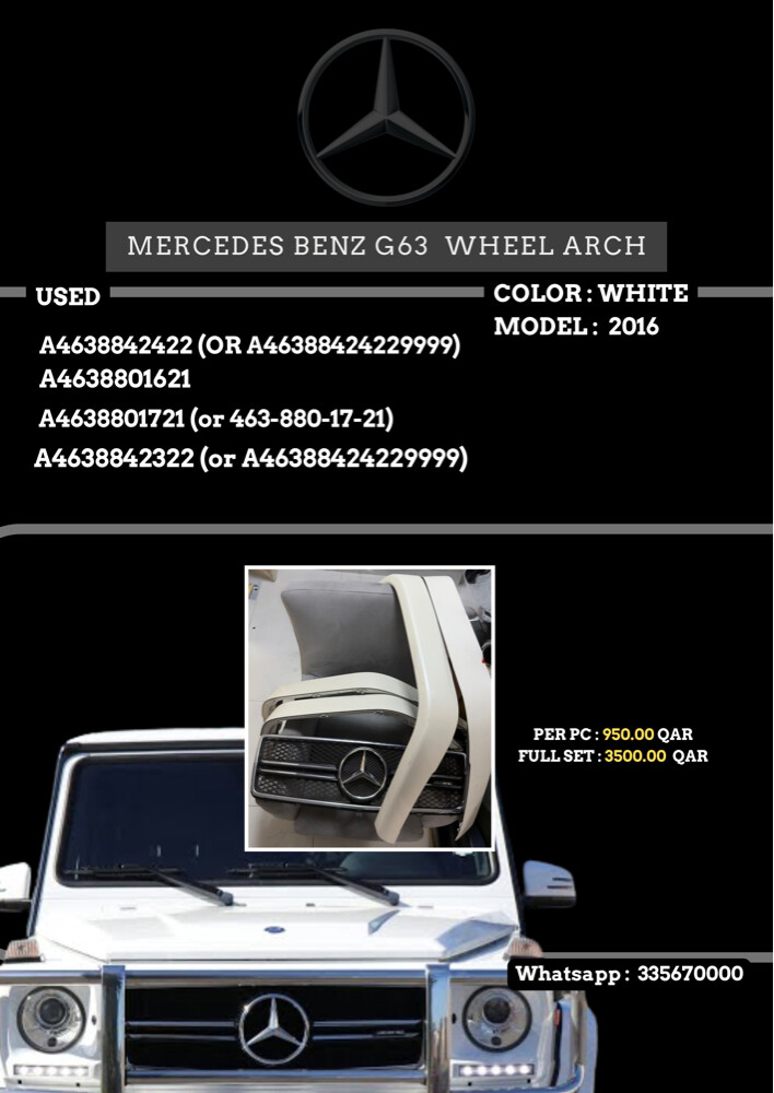 G63 2016 Original Parts For Sale  - 1