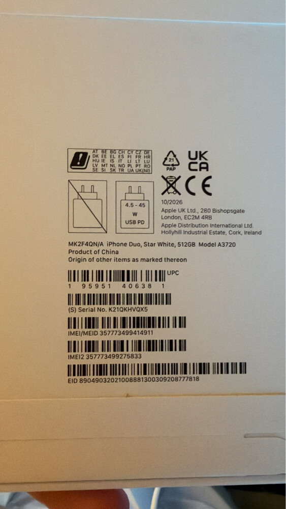 iphone duo white 512gb - 2