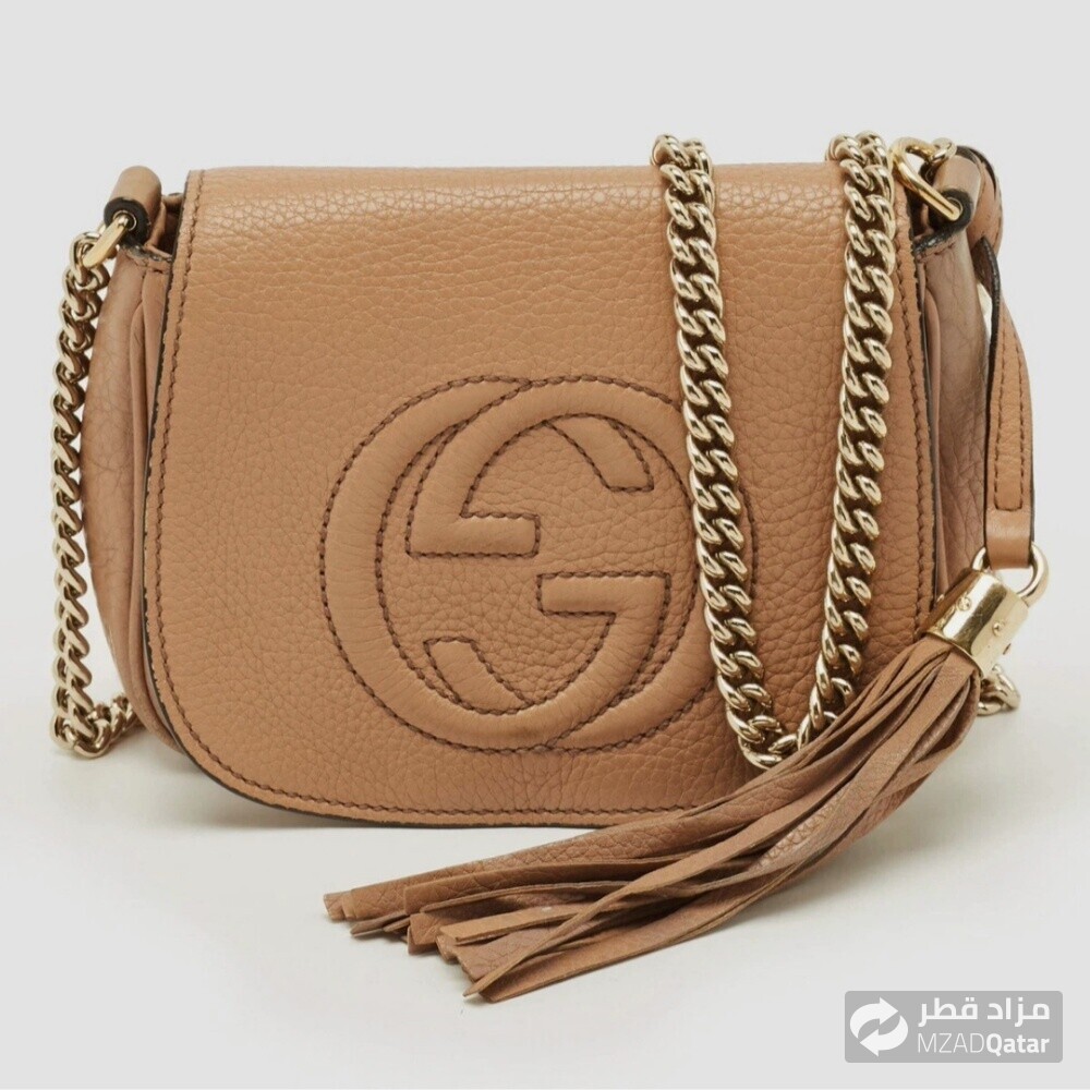 Gucci Beige Leather new Made in Ita - 5