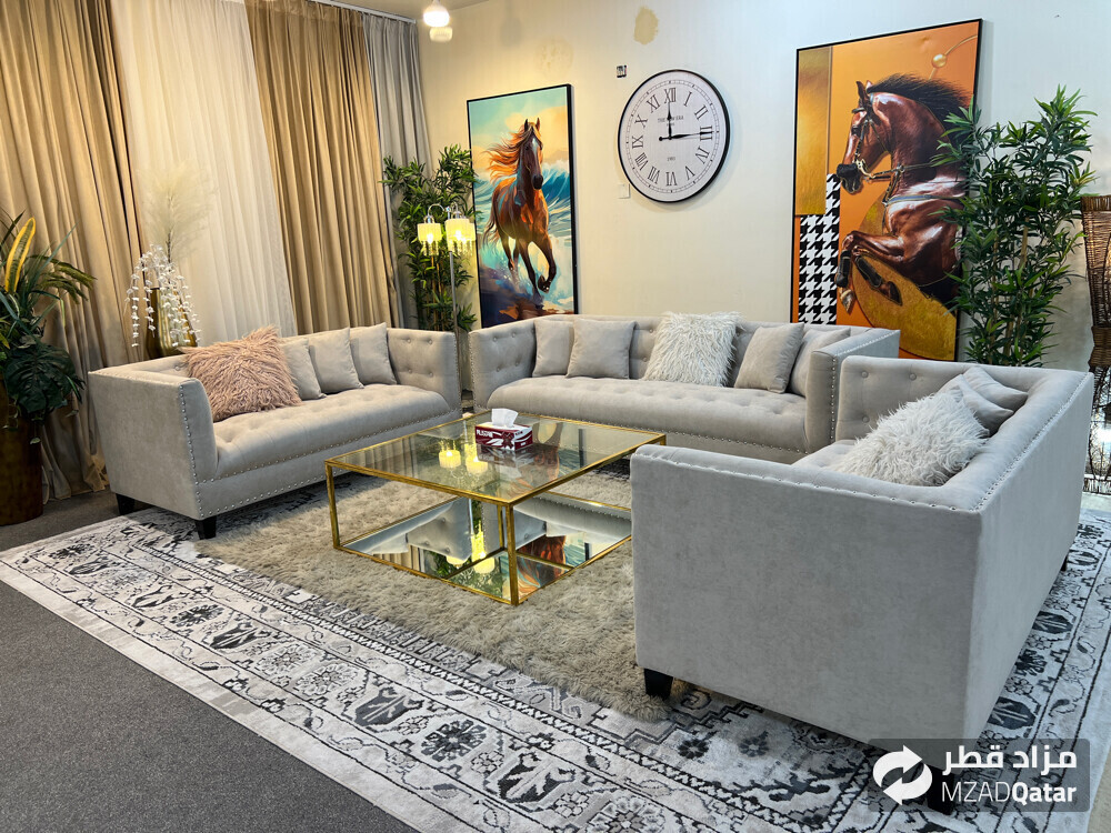 Luxurious midas 7 seater 3+2+2 sofa - 9