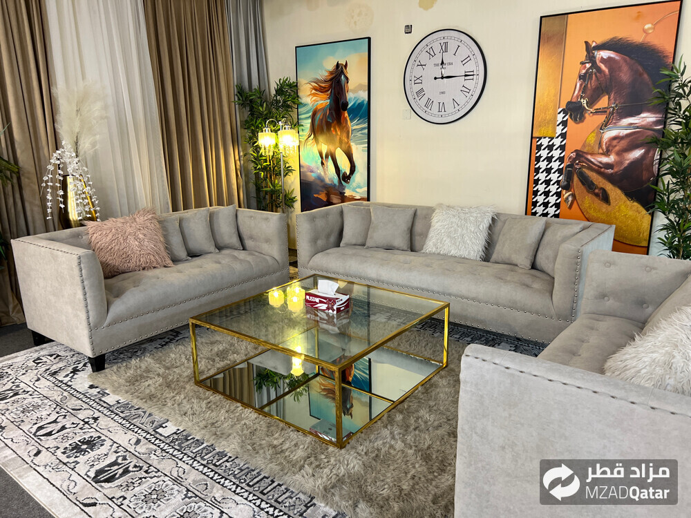 Luxurious midas 7 seater 3+2+2 sofa - 1