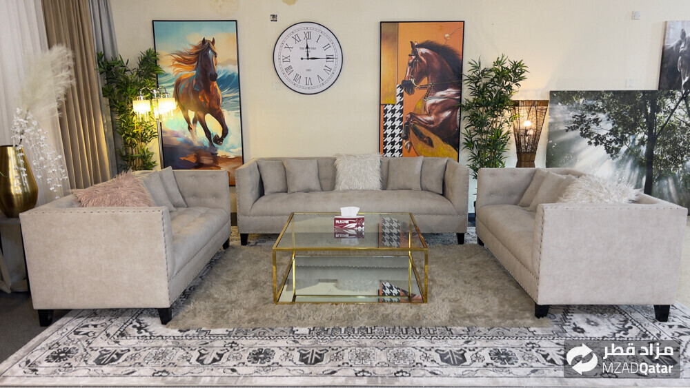 Luxurious midas 7 seater 3+2+2 sofa - 5