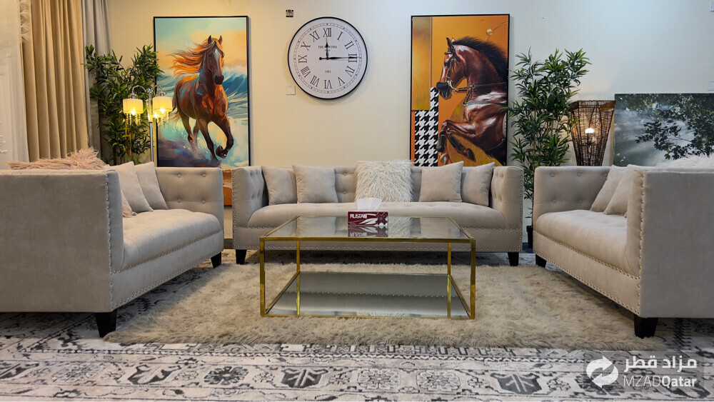 Luxurious midas 7 seater 3+2+2 sofa - 3