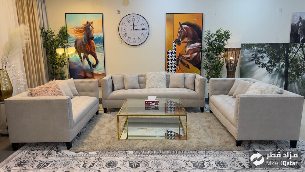 Luxurious midas 7 seater 3+2+2 sofa - 4