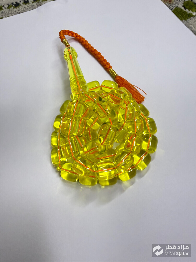 transparent bakelite rosary - 1