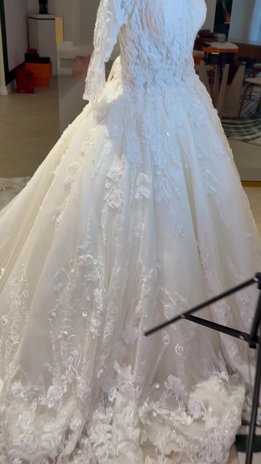 Elegant Turkish Floral Dress - 1
