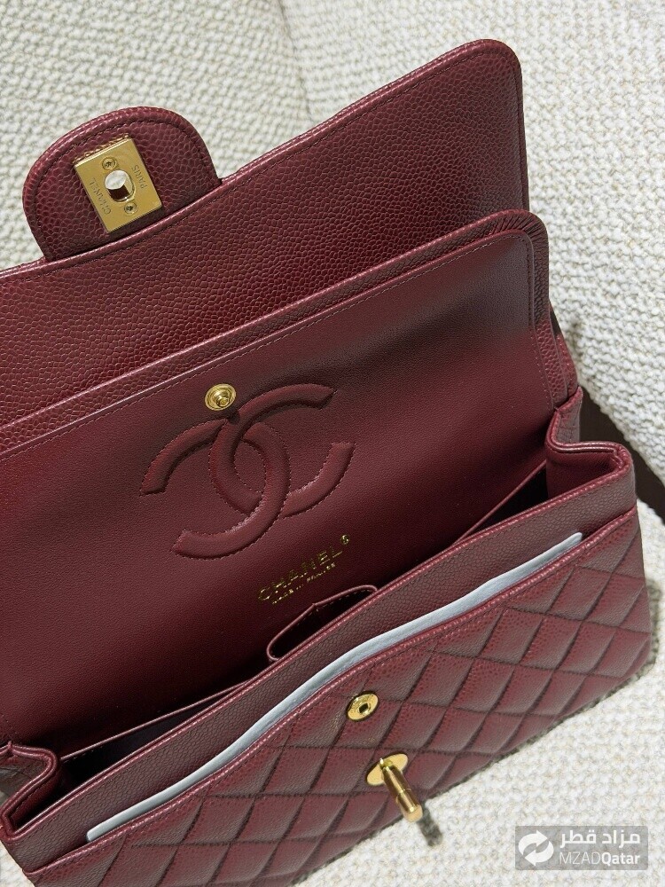 COCO Caviar Double Flap Medium Clas - 4