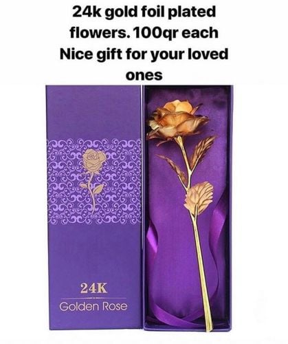 24k gold plated rose 