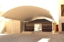 quick span car parking shed. 