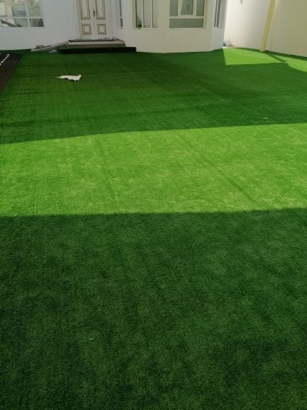 العشب الاصطناعي مع التثبيت