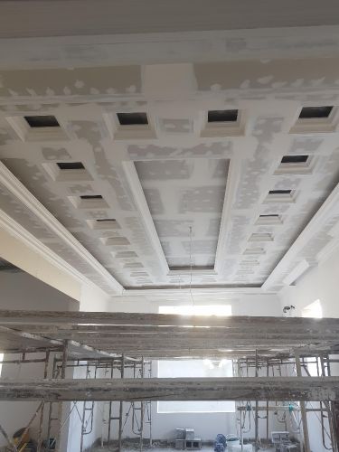 Gypsum board and painting work