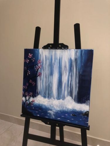 hand painted waterfall 