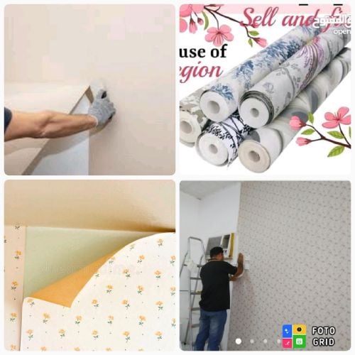 sale and fixing wallpaper