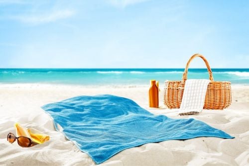 beach mat towels  or blanket 