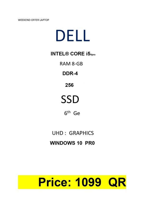 DELL  LAPTOP 7270  i5