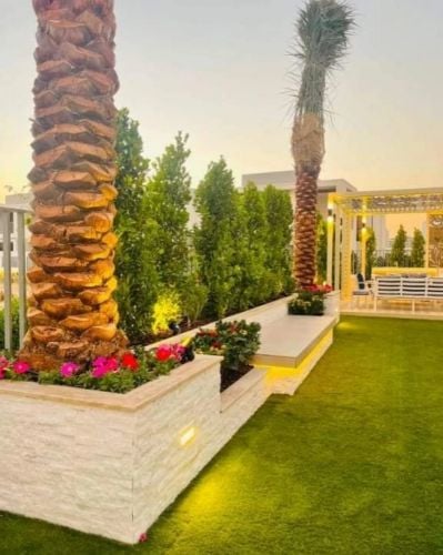 عمل الحجر والزراعه