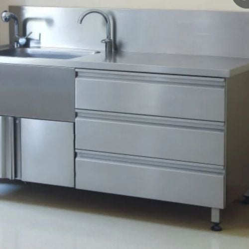SS steel table cabinet type