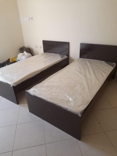 New Wood Bed, Cupboard, Mattress