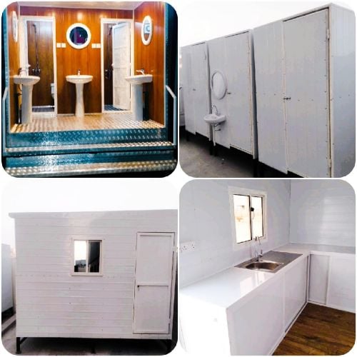 New cabin caravan toilet kitchen